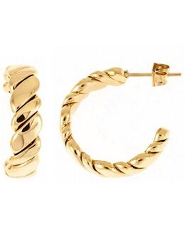 JOBO Paar Creolen, Edelstahl goldfarben beschichtet 20 mm