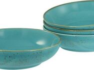 CreaTable Schale Nature Collection, Poke Bowl, Ø 22,5 cm, 4-tlg, Steinzeug, (Set, 4-tlg), Handwerklicher Look, Vintage, Höhe 5 cm