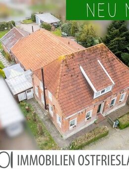 Modernisierter Resthof mit Einliegerwohnung, Frisörstudio, Werkstatt und Garage in Warftenlage - Krummhörn