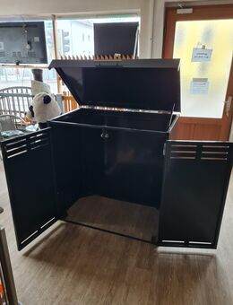 Mülltonnenbox Alublech pulverbeschichtet Ral 7016 BxTxH 1150 x665x1140mm Roboste Ausführung - Bad Feilnbach