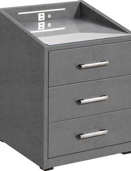 ED EXCITING DESIGN Nachtkonsole Moon, mit LED-Beleuchtung und USB-Anschluss & USB-C-Anschluss