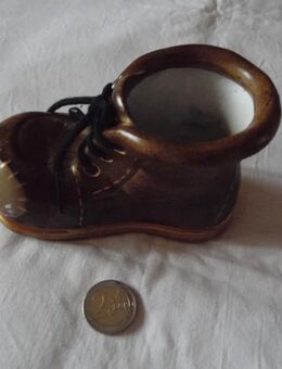 Dekoschuh aus Steingut auch Pflanzgefäß - Kolkwitz