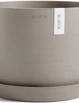 ECOPOTS Blumentopf Stockholm 24 Taupe, für innen und außen: frostsicher, bruchsicher und lichtbeständig