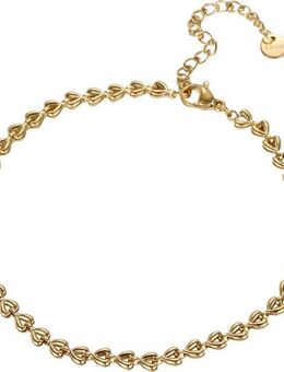 Firetti Edelstahlkette Schmuck Geschenk Armband Kette Fußkette Bauchkette Herzen, in verschiedenen Längen erhältlich