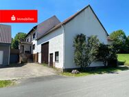 +++ Massives Ein- bis Zweifamilienhaus mit Scheune in ruhiger Feldrandlage in Oberstork+++ - Flieden