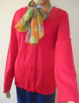 Edel * klassisch * wie Kaschmir- Wolle * Fein- Strickjacke * Cardigan "Fabiani" Gr. 42- 44/ M- L * kirsch- rot * - Riedlingen