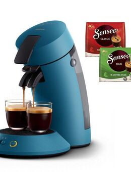 Philips Senseo Kaffeepadmaschine Original Plus CSA210/00, mit zwei Kaffee-Einstellungen, aus 28% rec. Plastik, inkl. Gratis-Zugabe (Wert 5 € UVP)
