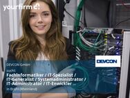 Fachinformatiker / IT-Spezialist / IT-Generalist / Systemadministrator / IT-Administrator / IT-Enwickler (m/w/d) - Brühl (Nordrhein-Westfalen)