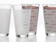 Ritzenhoff & Breker Latte-Macchiato-Glas Chicco, Glas, Schrift-Dekor, 4-teilig