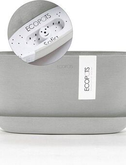 ECOPOTS Blumentopf Sofia (Set), mit passendem Untersetzer
