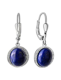 Vivance Paar Ohrhänger 925-Sterling Silber rhodiniert Lapislazuli