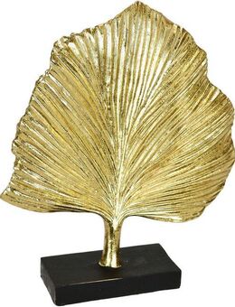 I.GE.A. Dekofigur Ginkgo Blatt Statue (1 St), Ornamente Skulptur Dekoration Figuren Geschenkidee, gold