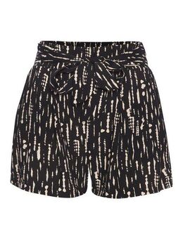 s.Oliver Webshorts mit Alloverprint und Bindegürtel, kurze Hose, lockere Passform