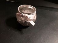 Teelichthalter Weihnachten Sterne Silberfarbig inkl. Teelicht ca. 8cm hoch 7cm - Essen