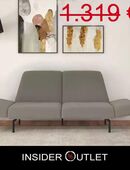 Sofa Couch 252cm Sitzbank Braun Beige Avellino Skandi Scandi Des in 50827