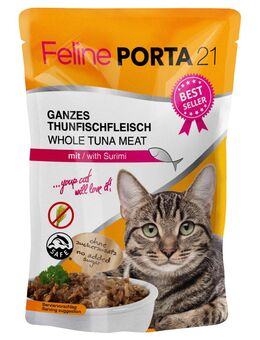 Feline Porta 21 Frischebeutel 6 x 100 g - Thunfisch mit Surimi (getreidefrei)