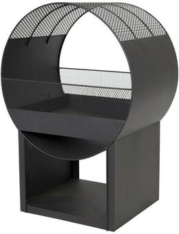 Buschbeck Feuerstelle Porthole, Feuerkorb, Feuerschale schwarz, BxTxH: 56x40x80 cm