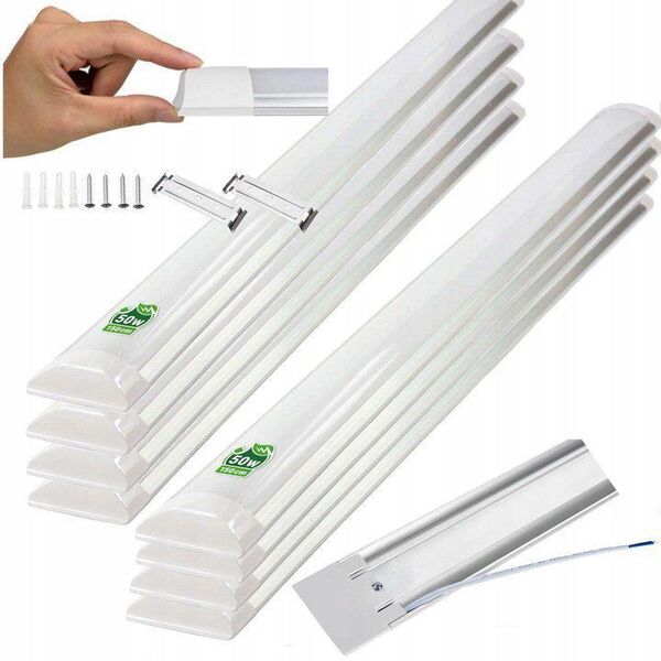 Set LED Panel Industrielampe Werkstattlampe Zimmerlampe 1500mm 50W - Wuppertal