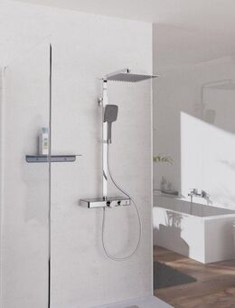 Schütte Brausegarnitur OCEAN, Höhe 120 cm, 3 Strahlart(en), Sicherheitssperre, höhenverstellb., inkl. Glasablage, Antikalk