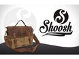 Aktenmappe/ Laptoptasche / Messenger - Shoosh® 100%Canvas Leder A4-Hand Laptoptasche, khaki, Soft Material Shoosh in 8600