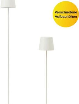 Brilliant LED Außen-Stehlampe Kaami - mobile LED Außen Stehlampe, Dimmfunktion, LED fest integriert, Warmweiß, Akkubetrieben, 129 cm, 350 lm, 3000 K, 3-Stufen dimmbar, Metall