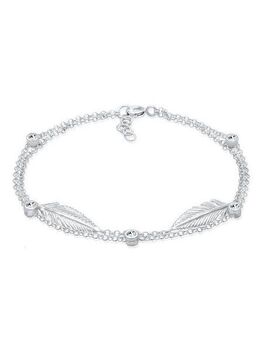 Elli Armband Feder Layer 925 Silber, mit Kristallen von Swarovski®