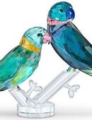 Swarovski Dekofigur Kristallfigur Vogel Jungle Beats Sittichpaar Fife & Fifer (1 St), Swarovski® Kristall in 00000