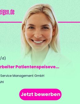 Mitarbeiter (m/w/d) Patientenspeiseversorgung / Stationsservice - Brühl (Nordrhein-Westfalen)