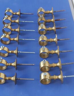 Messing-Massiv-Halter, für Rundstangen bis 32 + 35 mm, (je 7 Stück vorhanden) - Simbach (Inn)