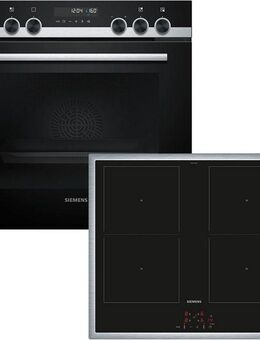 SIEMENS Elektro-Herd-Set PQ521DA3ZM, mit Teleskopauszug nachrüstbar, cookControl30