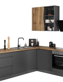 KOCHSTATION Winkelküche KS-Bruneck, Stellbreite 240/180 cm breit, wahlweise mit oder ohne E-Geräte, MDF