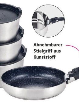 GSW Topf-Set EASY CLICK, Edelstahl (Set, 8-tlg), ideal für den Camper geeignet. Induktion