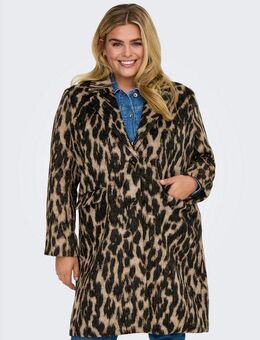 ONLY CARMAKOMA Kurzmantel CARVALBORG ANIMAL LIFE COAT OTW mit Allover Animal Druck