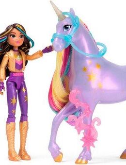 Spin Master Anziehpuppe Unicorn Academy - Sophia & Einhorn Wildstar, mit echter Mähne