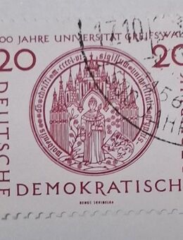 DDR 1956 Uni Greifswald Einzelmarke gestempelt - Görlitz