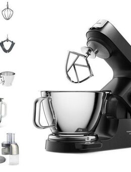 KENWOOD Küchenmaschine Titanium Chef Baker KVC85.004BK, 1200 W, 5 l Schüssel, Zubehör, Gratis Wert: UVP 319,- Gratis Mixaufsatz + Schnitzelwerk