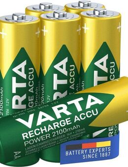 VARTA Recharge Accu Recycled AA 2100 mAh Akkupacks Mignon AA 2100 mAh (6 St)