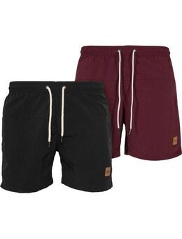 URBAN CLASSICS Badeshorts Urban Classics Herren Block Swim Shorts 2-Pack