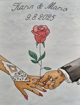 Aquarell zur Hochzeit... - Frankfurt (Main) Heddernheim