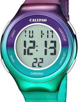 CALYPSO WATCHES Chronograph Color Splash K5841/2, Armbanduhr, Quarzuhr, Damenuhr, Herrenuhr, digital, Stoppfunktion