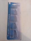 Tischtuchklammern 4er Pack 5x4,5cm Edelstahl Kunststoff Tischtuchhalter neu in 45259