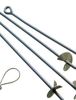 ShelterLogic Bodenanker, 4 Sturmanker, Länge: 68,5 cm