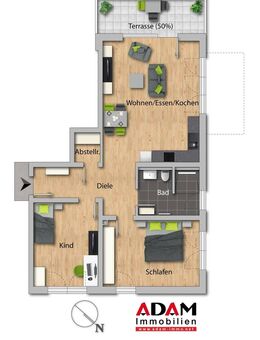 Tolle 3-Zimmer-Erdgeschosswohnung in Kehl-Sundheim zu vermieten - Kehl
