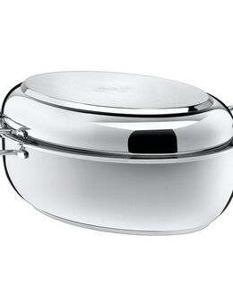 Silit Bräter Schmortopf mit Deckel, Cromargan® Edelstahl Rostfrei 18/10 (1-tlg), backofengeeignet, induktionsgeeignet, für alle Herarten, 8,5 Liter