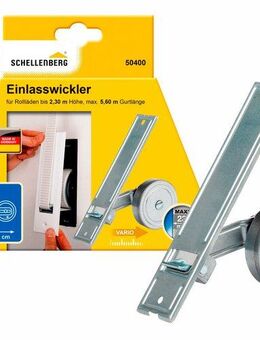 SCHELLENBERG Einlass-Gurtwickler für das Rollladensystem Maxi, Lochabstand 18,5 cm, Unterputz-Montage, Gurtbreite 23 mm, Set, 1-tlg., für Rollladengurte mit 23 mm Breite