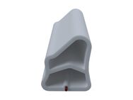 DIWARO Türdichtung SZ314 für Stahlzargen | Dichtung 5 lfm | Farben: weiß, grau, braun | senkrechte Nut | Fachhandelsware, hergestellt in Deutschland - Moers