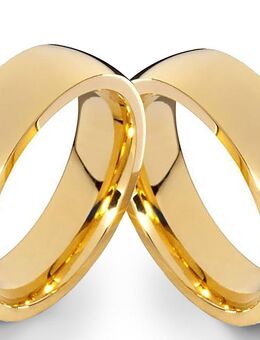 Klassische goldfarbige Edelstahlringe E043 ohne Stein - Aholming