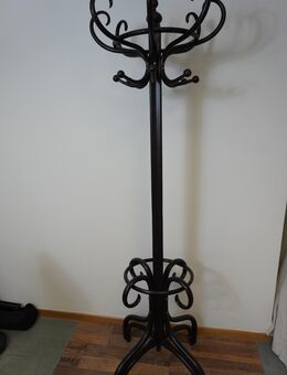 Klassischer Garderobenständer, schwarzes Bugholz im Thonet-Stil, 195cm hoch - München