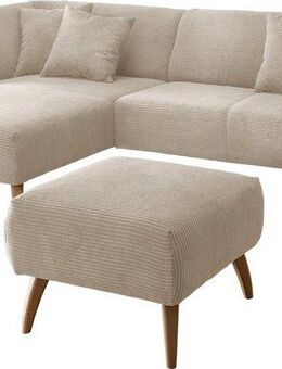 INOSIGN Ecksofa Colori Polstermöbel mit zeitlos eleganter Rückenführung. L-Form, Holzfußfarbe wählbar, inkl. 4x Zierkissen