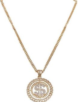 URBAN CLASSICS Edelstahlkette Urban Classics Unisex Dollar Diamond Necklace